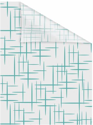 Lichtblick Original Fensterfolie »Stars Petrol« 1 Stk. blickdicht strukturiert Klebepunkte selbstklebend, Sichtschutz