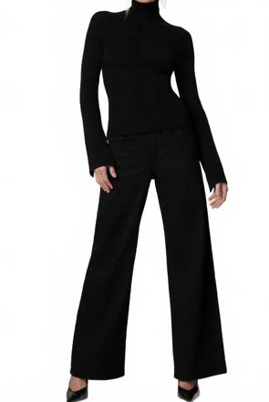 Joe's Lou Lou Low Rise Wide Leg Jeans In Black