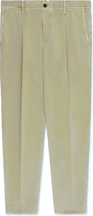 Incotex Beige Straight-Leg Button Waistband Trousers