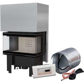 Kratki Intelligenter Kamineinsatz KRATKI NBC 680/280 7 kW &Oslash; 160 mit Schiebet&uuml;r MSK
