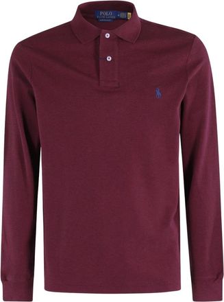 Polo Ralph Lauren Polo a maniche lunghe in mesh - - Tops - Uomo - Marrone - L
