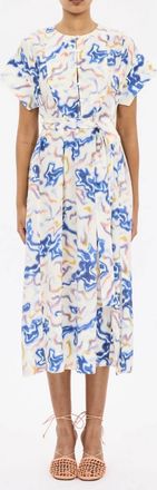 Ulla Johnson Sabi Printed Belted Dress In Prism
