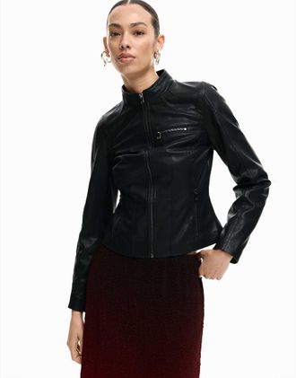 Desigual Mao - Giacca nera con colletto-Nero