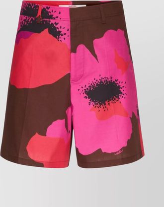 Valentino Garavani floral print belted shorts
