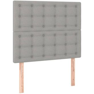 vidaXL Cabeceros 2 unidades de tela gris claro 100x5x78/88 cm Vidaxl