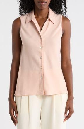 Elie Tahari Sleeveless Button-Up Shirt in Blush at Nordstrom Rack, Size X-Small