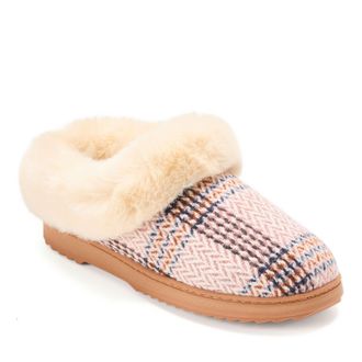Dearfoams Womens Hannah Festive Knit Clog Slipper