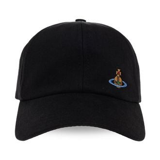 Vivienne Westwood Orb Baseball Cap - unisex - Petten - Zwart - L/Xl - Katoen - Accessoires
