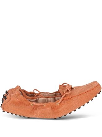 Tod's monogram-pattern loafers - Orange