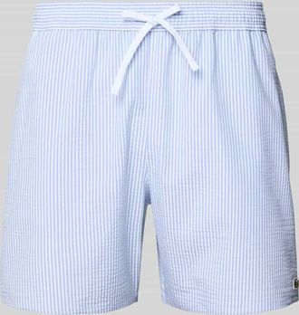 Lacoste Badeshorts aus Baumwoll-Mix in Hellblau, Gr&ouml;&szlig;e XL