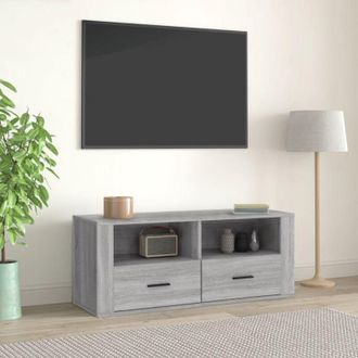 vidaXL Vidaxl - Mueble De Tv Madera Contrachapada Gris Sonoma 100x35x40 Cm
