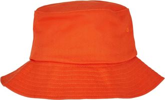 Flexfit Unisex Cotton Twill Bucket Hat, Orange, One Size
