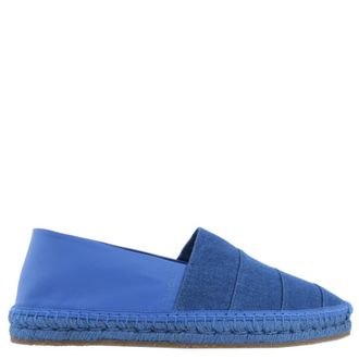 Ferragamo Denim Canvas and Leather Espadrilles, Size 9