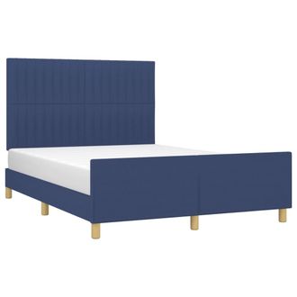 vidaXL Cama Sin Colch&oacute;n Tela Azul 140x190 Cm Vidaxl