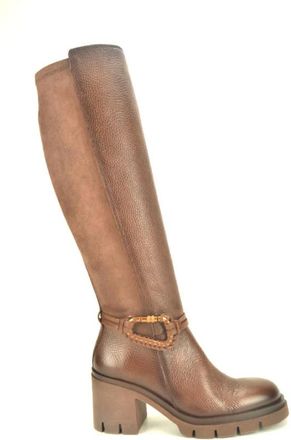 Hispanitas Bruin Bot +Gar. DZ. DH. 5cm - Dames - Hoge Laarzen - Bruin - 39 EU - Schoenen
