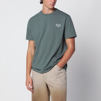 A.P.C. T-shirt Rue Madame verde in cotone