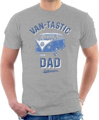 Volkswagen Van Tastic Dad Mens T-Shirt Heather Grey
