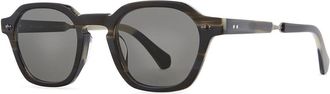 Garrett Leight RELL S GRT-GM/OXFGY Mens Sunglasses Grey Size 46
