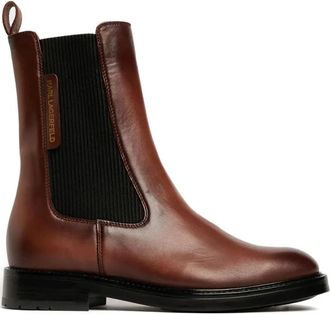 Karl Lagerfeld Schoenen, Dames, Bruin, 40 EU, Leer, Blake Chelsea Boot