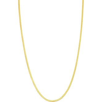 Bony Levy 14K Gold Herringbone Necklace in Yellow Gold at Nordstrom, Size 18 In