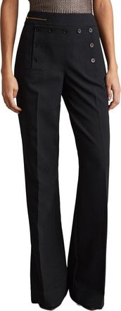 Reiss Sidney Wide Leg Button Trouser