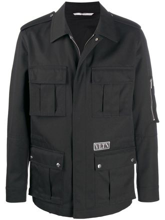 Valentino Garavani Giacca VLTN con applicazione - Nero