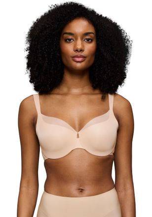 Triumph Minimizer-BH TRIUMPH Body Make-Up Illusion Curve, Damen, Gr. 70, Cup F, beige, Microtouch, Obermaterial: 80% Polyamid, 20% Polyester, Basic, BHs Minim
