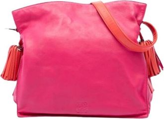 Loewe Pre-owned Flamenco Crossbody Bag - Dames - Vintage Schoudertas - Roze - ONE Size - Leer - Vintage
