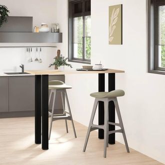 Berkfield Home Modern Coffee Table Legs 4 pcs Black 110-112 cm Steel