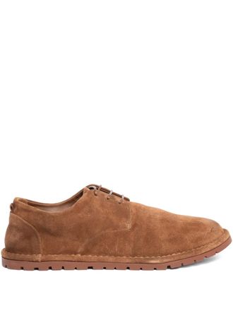 Mars&egrave;ll lace-up derby shoes - men - Calf Suede/Calf Leather/Rubber - 41.5 - Brown