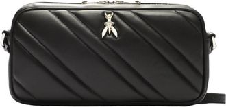 Patrizia Pepe Crossbody Bag - Dames - Schoudertassen - Zwart - ONE Size - Leer - Tassen
