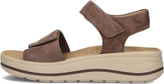 Hartjes Schoenen, Dames, Beige, 43 EU, Su&egrave;de, Woogie Flat Sandalen