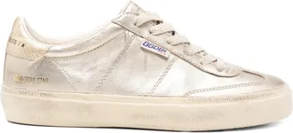 Golden Goose Soul Star Laminated Upper Toe And Tongue Crack Suede Heel