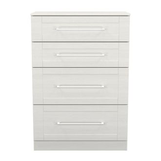 Welcome Furniture Malton Ready Assembled 4 Drawer Deep Chest in Grey Ash - Welcome Furniture | TJ Hughes
