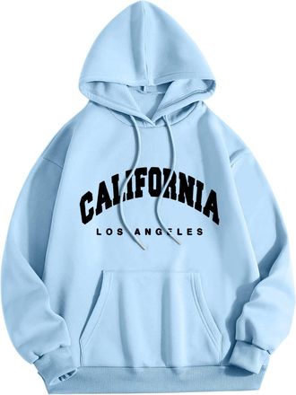 Generic Mens Los Angeles California Hoodies Vintage Graphic Funny Pullover Outfits 2024 Long Sleeve Drawstring Letter Sweatshirts Trendy Aesthetic Oversized B