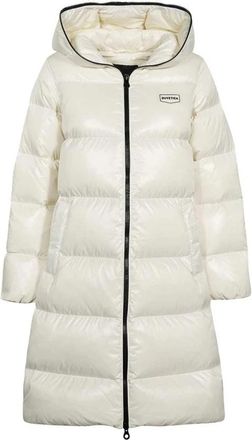 Duvetica Lange Gewatteerde Jas met Capuchon - Dames - Parka Jassen - Wit - XS - Jassen