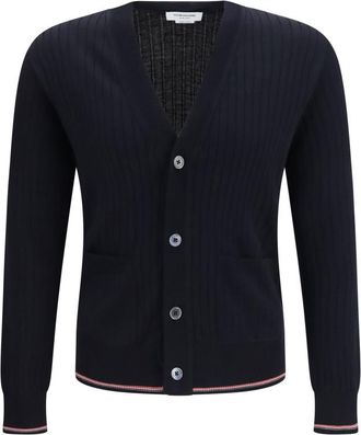 Thom Browne Dark Navy Knitted Cardigan