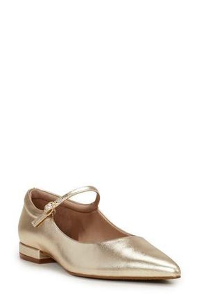 Vince Camuto Eloise Mary Jane Pointed Toe Flat in Egyptian Gold at Nordstrom Rack, Size 8.5