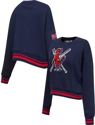 Pro Standard Womens Pro Standard Navy St. Louis Cardinals Mash Up Pullover Sweatshirt at Nordstrom, Size Small