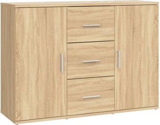 vidaXL Aparador De Madera Contrachapada Roble Sonoma 91x29,5x65 Cm Vidaxl