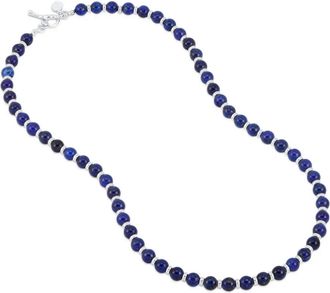 Dower & Hall Collana con perline in lapislazzuli - Argento