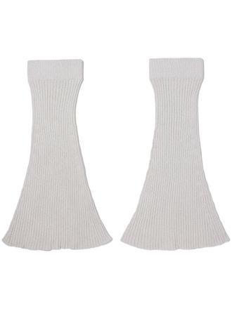 Our Legacy ribbed-knit cotton gaiters - Grey