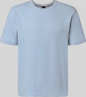 HUGO BOSS Regular Fit T-Shirt mit mit Waffelstruktur Modell STRUCTURE in Hellblau, Gr&ouml;&szlig;e XXL