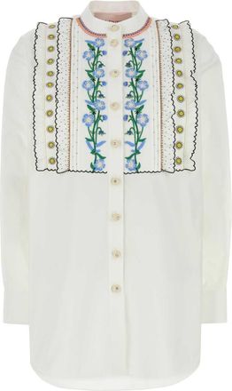 Valentino Garavani Womens White Poplin Shirt Cotton - Size EU 36 (Womens)