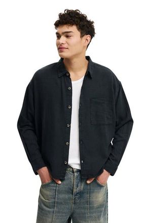 Cotton On Mens Washed Long Sleeve Shirt in Washed Black at Nordstrom, Size X-Large