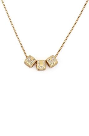 Kurt Geiger Mum Cube Pendant Necklace in Gold at Nordstrom