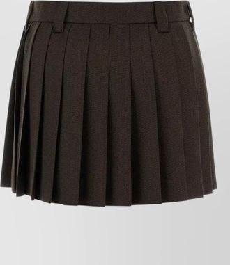 Miu Miu wool pleated mini skirt