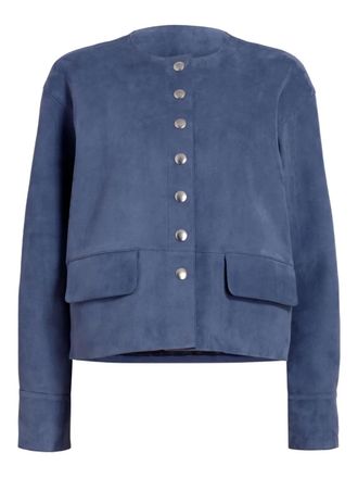 Proenza Schouler Robin suede jacket - women - Lamb Suede - 4 - Blue