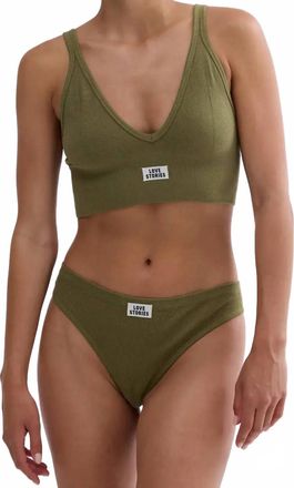 Love Stories Posey Sporty Bra In Green
