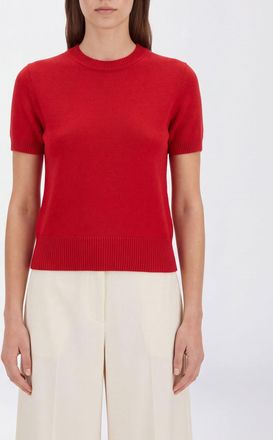 Ferragamo Maglia girocollo a maniche corte in puro cashmere